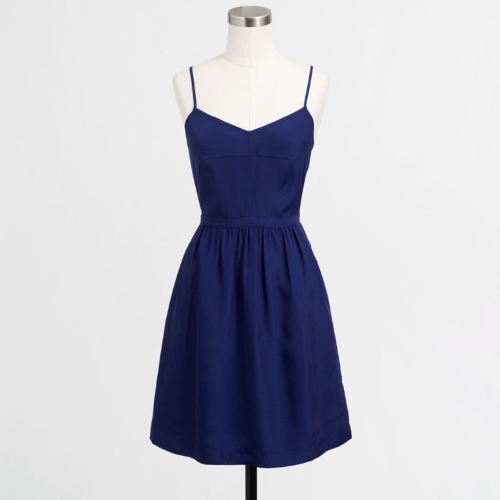 J. Crew Cami Navy Blue Mini Dress
